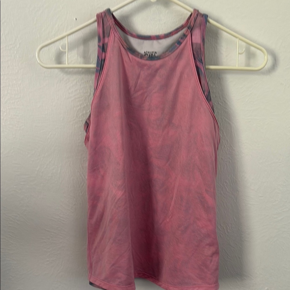 Athleta Pink Fitted Sleeveless Tank Top